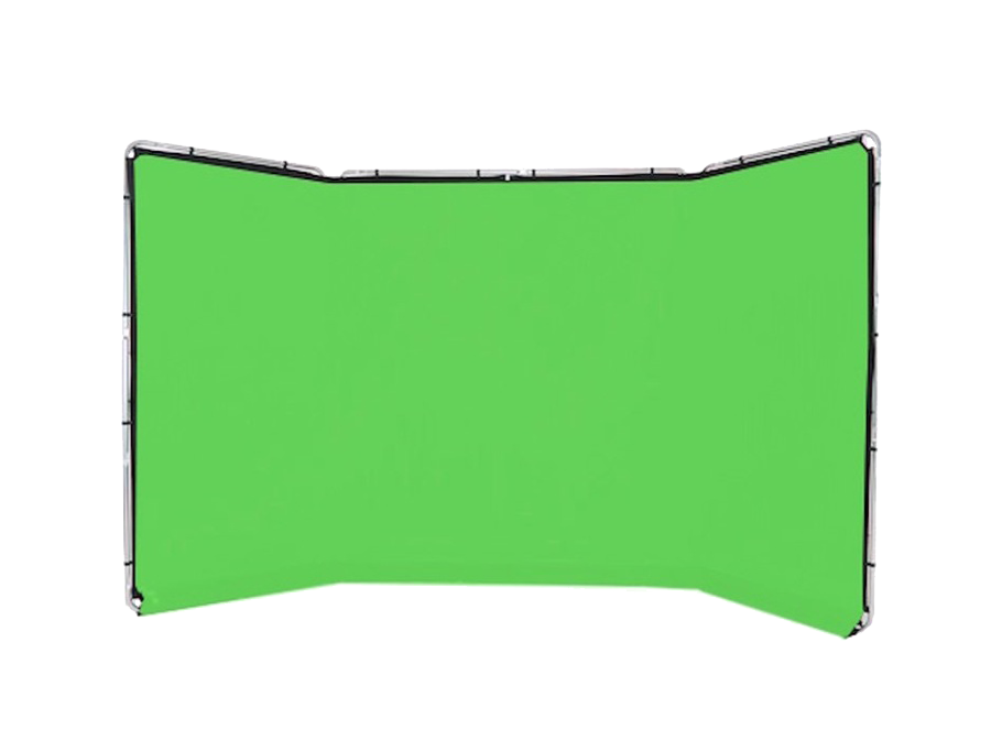A photo of Manfrotto Panoramic Background 4m Chromakey Green Screen for hire in London