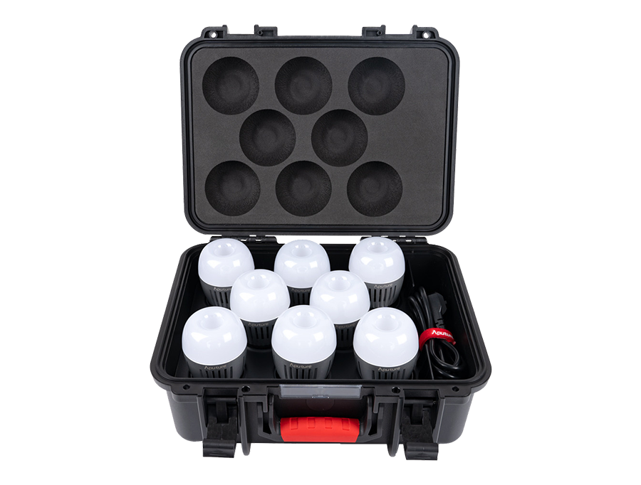 A photo of Aputure B7C 8 Light LED Bulb Kit for hire in London